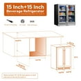 thumbnail image 4 of Ca'Lefort 30 Inch Beverage Refrigerator,200 Cans Dual Zone 15'' Beverage Cooler and 15'' Digital Touch Control Beverage Fridge,Built-In or Freestanding, 4 of 7