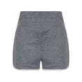 thumbnail image 5 of Olyvenn Women's Summer Casual Marled Knit Biker Shorts High Waist White Trim Workout Gray XXXXXL, 5 of 6