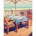 thumbnail image 2 of Fsddascl Blue Purple Dragonfly Outdoor Tablecloth - 54x80 Inch Rectangle Dining Table Cover, Spring Floral Watercolor Waterproof Outdoor Table Cloth with Umbrella Hole & Zipper for Picnic/Patio, 2 of 7