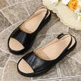 thumbnail image 6 of SZJXBUY Trendy Sandals for Women Breathable Summer Open Toe Dressy Casual Flat Sandals Comfortable Beach Vacation Ankle Strap Outdoor Walking Shoes Black,36, 6 of 9