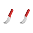 thumbnail image 1 of Cortador Frutas Inoxidable Con Antideslizante Divisor () Rojo, 1 of 4