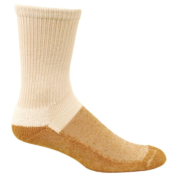 Copper Sole Adult Premium Crew Sock, XLarge Men's size 1315, White