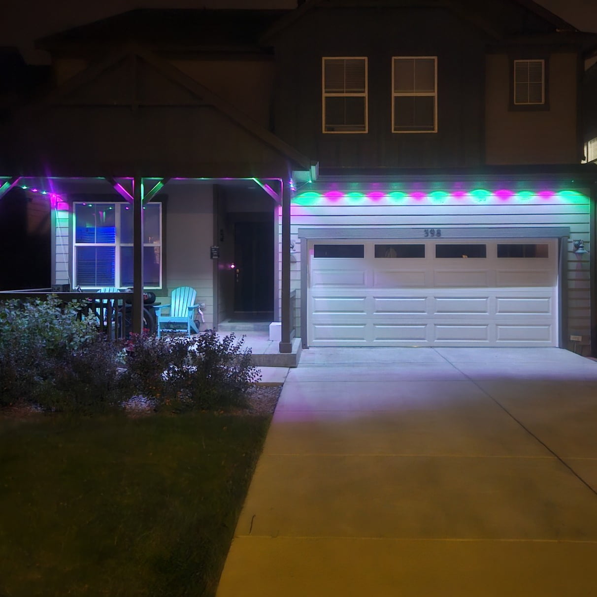 Novelty Lights 50ft RGBW Permanent Smart Outdoor Soffit Lights, Tunable White, App/Remote Control, 3x16.6ft Strings, 12-36 LED Nodes, IP68, Music Mode