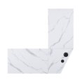 thumbnail image 3 of Taurus Built-in USB Port Writing Desk in White Printed Faux Marble & Black Finish, 3 of 4