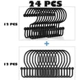 thumbnail image 6 of TABGIME 24pk Mixed Shower Curtain Hooks Rings, Rust-Resistant Metal Balanced Double Glide Shower Hook for Bathroom Shower Rod Curtain, Brushed Matte Black Finish, 6 of 7