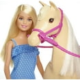 Barbie Doll & Horse Set with Blonde Doll in Riding Outfit, Light Brown