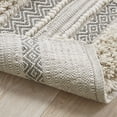 thumbnail image 3 of Grey Woven Texture Stripe Bath Rug – 20x32" Soft Absorbent Bathroom Rug for Shower & Tub Area, 3 of 12