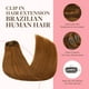 thumbnail image 3 of - Extensiones de cabello humano real natural con clip para mujeres, extensiones de cabello Remy de 14 pulgadas, 4,23 o, 3 of 5