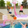 thumbnail image 2 of Miniaro de baloncesto Qirptey para niñas pequeñas, rosa, con bomba de bola, 2 of 6
