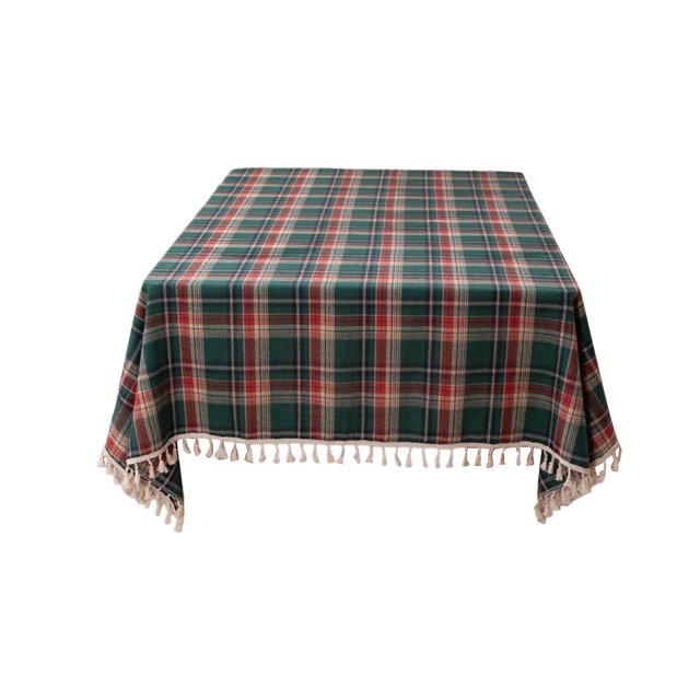 Christmas Table Cloth 100 cm x 140 cm Multicolor Linen Material Reusable Dining Table Decoration For Holiday Or Daily Use