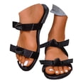 thumbnail image 2 of MKLEKYY Sandalias de Mujer Sandalias Casuales de Punta Abierta Planas y Cómodas para La Playa, 2 of 4
