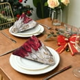 thumbnail image 3 of BZSMCE Satin Native Fab Cotton Dinner Napkin White and Red Rose Reusable, 3 of 8
