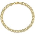 thumbnail image 3 of Avariah Diamonds 14k Yellow Gold 8in 4.7mm Hollow Double Link Charm Bracelet - 8", 3 of 6
