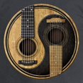 thumbnail image 3 of CafePress - Old And Worn Acoustic Guitars Yin Yang Long Sleeve - Long Sleeve Dark T-Shirt, 3 of 4