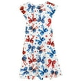 thumbnail image 5 of July 4th Casual Dresses for Girl Independence Day Clothes American Flag Gradient Dresses Flowy A Line Dress Summer Spring Outfit (Blue 14-15 Years), 5 of 5