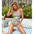 thumbnail image 4 of AICARE Women's One Piece Swimsuit Ruched Tummy Control Square Neck Bathing Suits, 4 of 7
