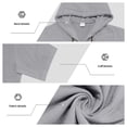 thumbnail image 6 of Men's 2 Piece Hooded Short Sleeve Shirt And Long Pants Set, Linen Textured Casual Outfit With Chest Pocket, Breathable Summer Beach Wear For Vacation And Loungewear,Dark Gray,L, 6 of 6