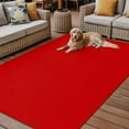 thumbnail image 2 of Fsddascl Christmas Red Outdoor Rug for Patio/Deck/Porch, Non-Slip Large Area Rug 4 x 6 Ft, Modern Simple Xmas Red Backdrop Indoor Outdoor Rugs Washable Area Rugs, Reversible Camping Rug Carpet, 2 of 5