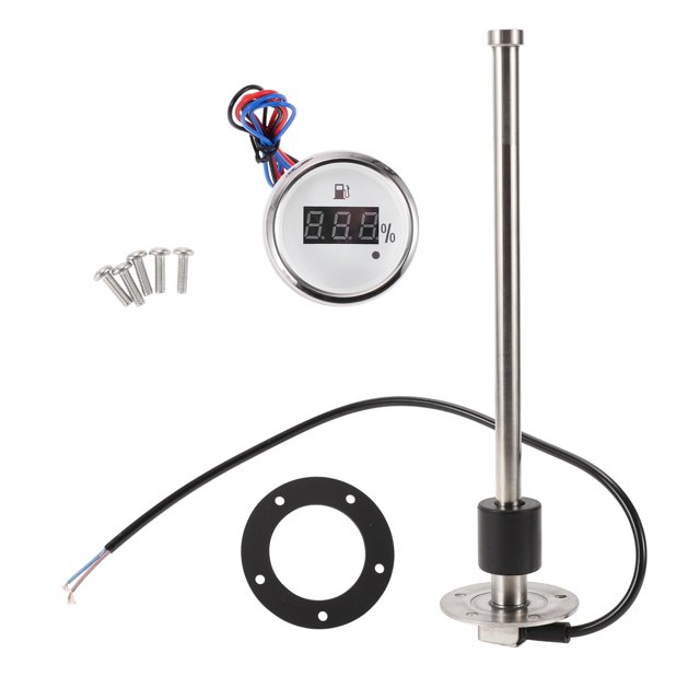 Ofertas Únicas 1 Juego de Unidad de Envío de Combustible y Medidor de 11.42" para Barcos Tono Plateado Negro Blanco 240-33 Ohm