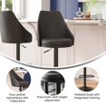 thumbnail image 4 of Flash Furniture Chrishelle 33.25" Faux Leather Bar Stools in Black (Set of 2), 4 of 5