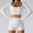 thumbnail image 4 of Ropa Deportiva De Entrenamiento, Cuello Redondo, Poliuretano Transpirable, Orificio Para El Pulgar, Manga Larga, Camiseta De Yoga, Cuello Halter Elástico Con Almohadillas Para El ANGGREK Otros, 4 of 7