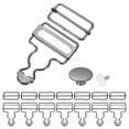 thumbnail image 1 of Uxcell 8 Set Metal Overalls Buckles, 1-1/4" Overall Suspender Clips, Adjustable Buckle Replacement with Sliders and Buttons for Bib Trousers Jeans Suspender, Dim Gray, 1 of 6