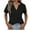 Black, variant on Your-Sty Elegant Women's Black V-Neck T-Shirt - Casual yet Chic Top for Everyday Style