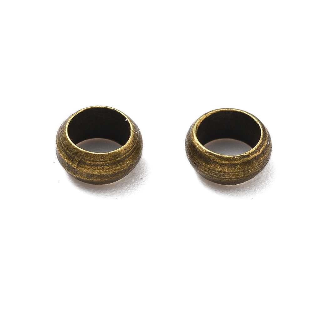 Brass Crimp Beads Bronze 4x2mm Hole: 3mm