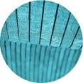 thumbnail image 1 of Ahgly Company Tapis Rond Lavable en Machine Intérieur Transitionnel Turquoise Bleu Vif, 3 Pieds Rond, 1 of 7