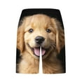 thumbnail image 3 of Oplxuo Men's Funny Dog 3D Graphic Beach Shorts Elastic Waist Drawstring Lightweight Summer Casual Shorts with Pockets, 3 of 4
