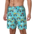 thumbnail image 2 of Gaeub Cartoon Monster Truck Mens Swim Trunks Stretch Beach Shorts Quick Dry for Men Swim Shorts Swimwear with Pockets- Small, 2 of 9