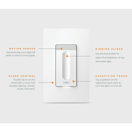Brilliant - Smart Dimmer Switch - White
