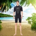 thumbnail image 3 of Traje de neopreno Shorty para hombre, piel de buceo con cremallera en espalda para trajes de baño para esnórquel S Sunnimix trajes de neopreno para hombre, 3 of 8
