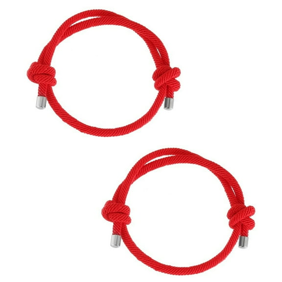 2 Pcs Red String Bracelet Friendship Bracelets Couples Rope Matching Jewelry Nylon Lovers