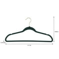 thumbnail image 7 of Simplify 75 Pack Velvet Gold Hook Hangers in Emerald, 7 of 7