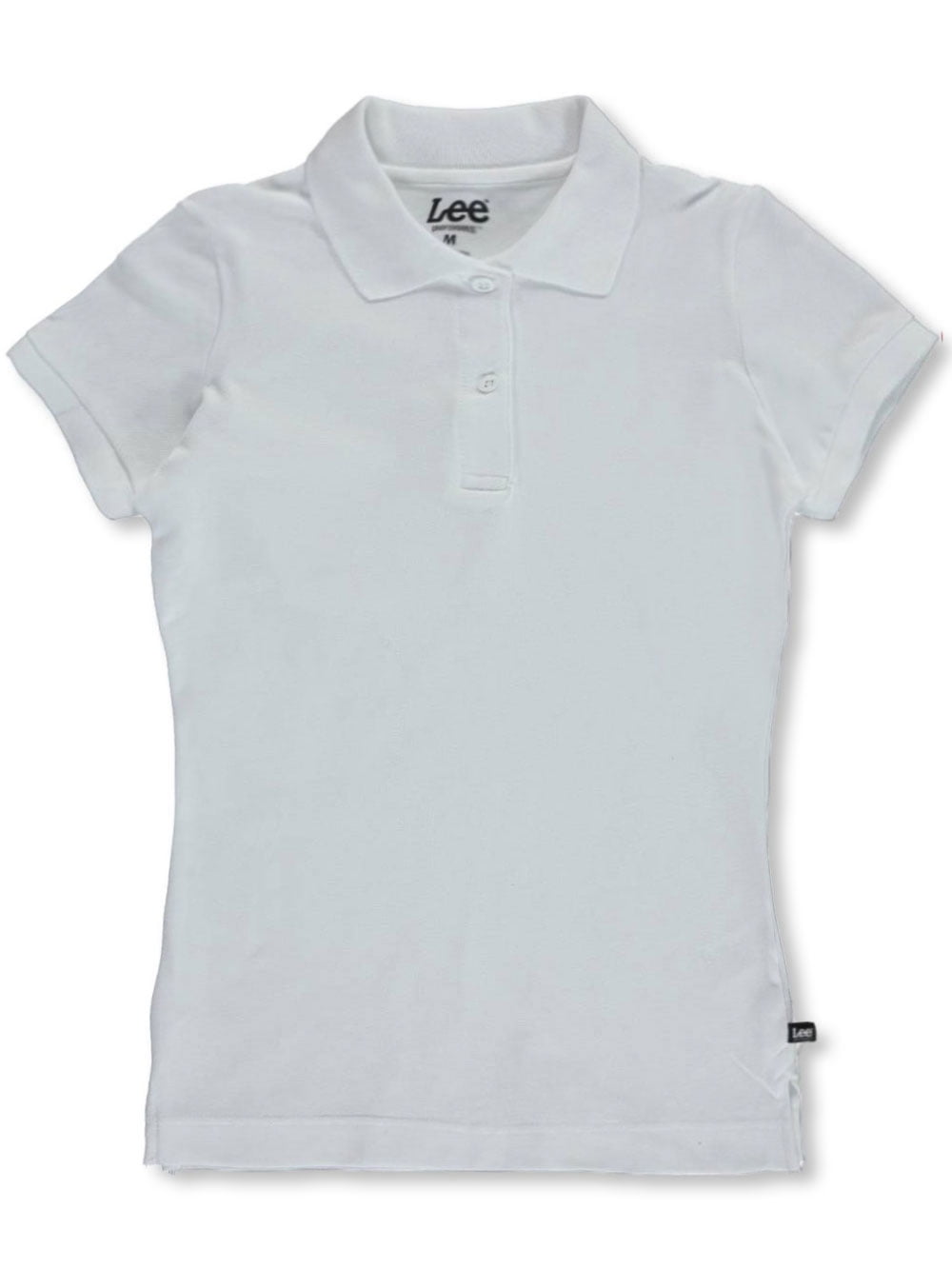 Photo 1 of Lee Uniforms Juniors Short Sleeve Stretch Pique Polo, Size m white