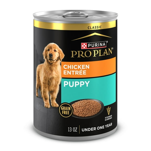 Purina Pro Plan Grain Free Wet Puppy Food, Classic Chicken Entrée, 13 oz Can