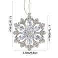 thumbnail image 2 of Christmas Snowflake Ornaments Decorations for Christmas Tree, Metal Hanging Rhinestones Ornament Decor, Glitter Crafts Snowflake Decorations Indoor Xmas Gifts for Holidays Winter Annual Keepsake, 2 of 7