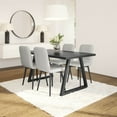 thumbnail image 6 of Amisco Betty Dining Chair - Light Grey Polyester / Black Metal, 6 of 9