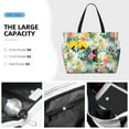 thumbnail image 3 of Xecao Tropical Flowers for versatile beach bag for women includes zipper pockets and waterproof material, ideal for vacations and adventures., 3 of 7