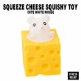 thumbnail image 3 of Squeeze Squishy Toy with Cute White Mouse, 1 Pack, Yellow and White, for Relaxation, Toy, 3 of 3
