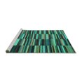 thumbnail image 2 of Ahgly Company Machine Washable Indoor Square Southwestern Turquoise Blue Country Area Rugs, 6' Square, 2 of 4