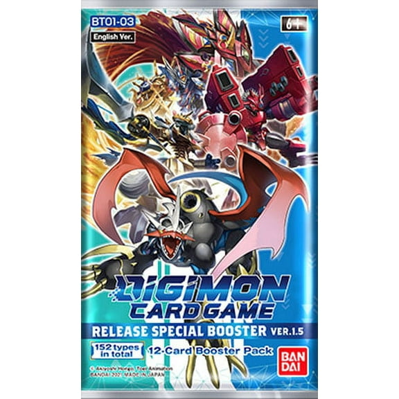 Digimon English Trading Card Game - Release Special Booster V1.5 - PACK (12 Cards) BT01-03