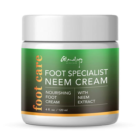 Glamology Foot Specialist Cream- Treatment for Dry Cracked Feet -Natural Heels,Moisturizer for Feet Care for Men & Women made from Organic Neem Extracts & Shea Butter-USDA certified. (4 fl. oz.