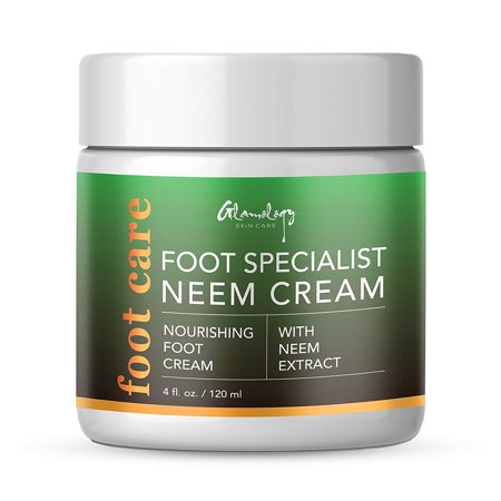 Glamology Foot Specialist Cream- Treatment for Dry Cracked Feet -Natural Heels,Moisturizer for Feet Care for Men & Women made from Organic Neem Extracts & Shea Butter-USDA certified. (4 fl. oz. (Best Foot Bath For Cracked Heels)