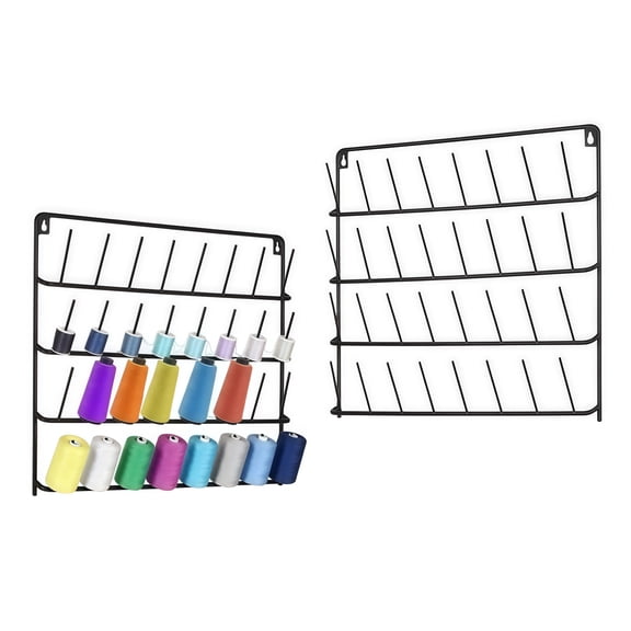Set of Two Iron Wire Coil Racks Ideal for Storage and Home Organization
