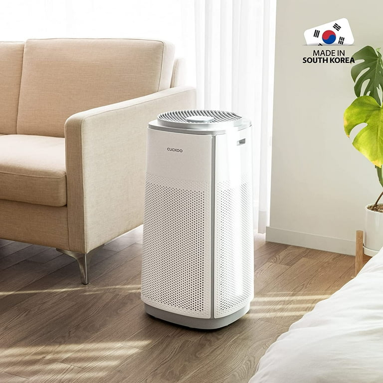 CUCKOO 5 Stage Filtration Air Purifier with True HEPA Filter For Large Rooms Air Quality Indicator Dust Sensor Made in Korea White CAC K1910FW
