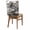 Black, variant on Gray Marble Chair Back Covers, Farmhouse Vintage Abstract Ombre Texture Removable Chair Covers for Dining Chairs Set of 6, Washable Chairs Slipcovers Back Seat Protector for Wedding Party 19"x20"
