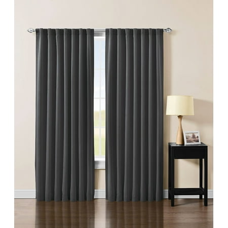 Tab Drapery - Chezmoi Collection Thermal Insulated Blackout Back Tab Curtain Panel