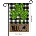 thumbnail image 4 of St Patricks Day Garden Flag - St. Patrick's Day 12x18 Double Sided Yard Flag Saint Patricks Decor Buffalo Plaid March Irish Shamrock Mini Farmhouse Burlap Small Garden Flag, 4 of 7